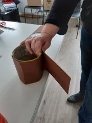 1. postopek izdelave jesenskega dekorativnega lončka
